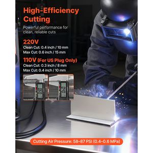 Saldatrice Combo 3 in 1 Digitale 110/220V Dual Volt Plasma Cutter TIG MMA 50A per Alluminio 200A per Altri Materiali Lavorazione Alluminio - Product Image 3