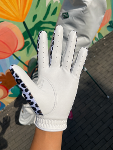 Trendy <b>Leopard</b> <b>Print</b> Women Golf <b>Gloves</b> Breathable Cabretta Leather Ladies Sports Hand Protector Custom Logo OEM Factory - Product Image 2