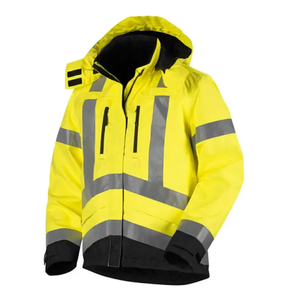 Hi Vis New Design Multiple Pockets Factory Made Safety <b>Jacket</b> Custom Logo Printed <b>Construction</b> Safety <b>Jackets</b> OEM Service - Product Image 4