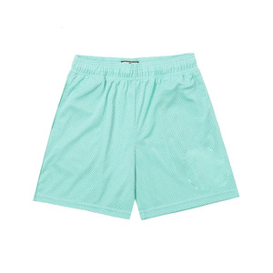 Shorts Bermuda en maille bleue pour homme, taille élastique, décontractés, respirants, avec poches - Product Image 4