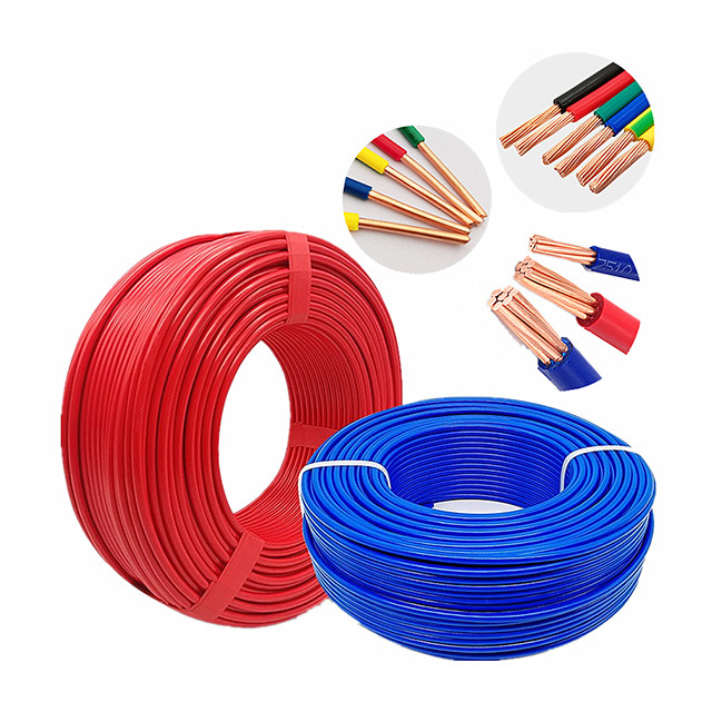 Hot 1.5mm 2.5mm 4mm 6mm 10mm 16mm 25mm Single Core Copper Pvc House Bv Bvr Wiring Electrical Cable and Wire Building Wire