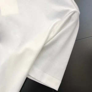 T-shirts pour hommes en tissu peigné polyester/coton 220 grammes, imprimés en sérigraphie, à manches courtes, coupe ample, anti-boulochage, avec logo personnalisé - Product Image 4