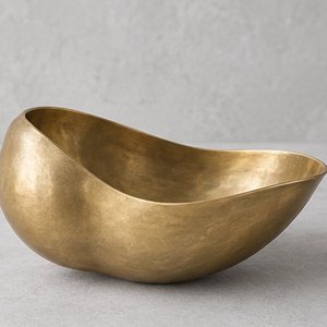 Cuenco de Calabaza de Latón Hecho a Mano - Vajilla y Decoración de Mesa de Metal Artesanal, Apto para Congelador - Product Image 1