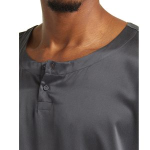 Pyjama en soie de mûrier douce pour hommes, ensemble deux pièces, vêtements de nuit à manches longues, ensemble de nuit de luxe pour hommes, pour le printemps et l'automne - Product Image 5