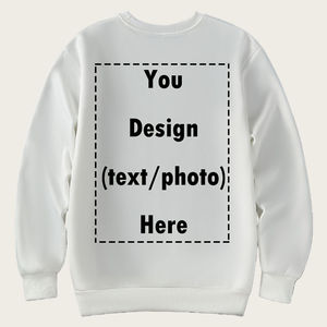เสื้อสเวตเชิ้ตคอกลมสีเทาอ่อนแบบยูนิเซ็กซ์ พิมพ์ลายที่อกได้ตามต้องการ ผ้าคอตตอนผสม สวมใส่สบาย ทรงปกติ เหมาะสำหรับฤดูใบไม้ร่วง - Product Image 3
