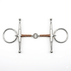 Bocado de caballo de acero inoxidable con anillo suelto y boquilla lisa, disponible en todos los tipos y tamaños, veterinario - Product Image 1