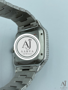 AARVA JEWELS นาฬิกาเพชรทรงสี่เหลี่ยมหรูหรา กลไกมิโยตะ กันน้ำ สแตนเลสสตีล อะนาล็อก ควอตซ์ 40 มม. แฟชั่นสำหรับทุกเพศ - Product Image 6