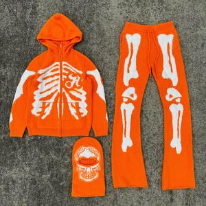 Ensemble survêtement unisexe surdimensionné avec logo personnalisé, sweat-shirt et pantalon de survêtement streetwear - Product Image 4