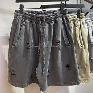Shorts en tricot uni pour femme avec cordon de serrage à la taille, poches, respirants, coupe décontractée, taille mi-haute, style classique - Product Image 4