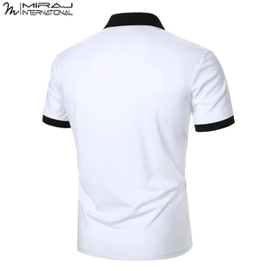 เสื้อโปโลผ้าฝ้ายสีขาว มารูน และสีดำ ดีไซน์เรียบง่าย สวมใส่สบาย คุณภาพสูง ทันสมัย  รับผลิตแบบ OEM ODM จากผู้ผลิตชั้นนำ - Product Image 3
