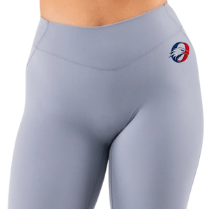 Light Gray Women's Mid Rise Fitness Leggings Soft Stretch Athletic Pants for Workout Yoga Gym Everyday Wear - Product Image 4