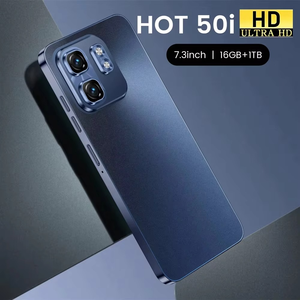 Smartphone HOT50I Android 13 Desbloqueado, Versión 5G, 108MP, Doble SIM, Pantalla HD de 7.3 Pulgadas, Octa Core, Altamente Recomendado - Product Image 1