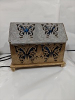 Porte-bougie en bois pour décoration de la maison, forme hexagonale pour mariage
