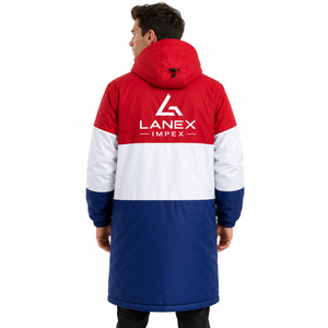 Chaqueta Parka Larga Personalizada con la Bandera de Holanda, Impermeable, Cortavientos, con Capucha y Forro Polar, para Cambiarse en la Playa, Natación y Surf - Product Image 4