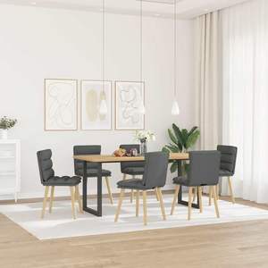 Juego de 6 Sillas de Comedor Gris Oscuro - Product Image 1