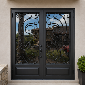 Découvrez les tendances des portes en fer artistiques et les styles de portes de sécurité en acier robustes qui apportent une élégance ultime à votre bien-aimée maison. - Product Image 2