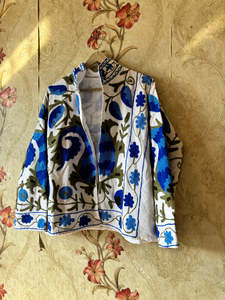 Chaqueta Bordada Kantha de Algodón Blanco para Mujer, Mangas Largas, Estampado Floral, Ropa Étnica de Invierno, Prenda Exterior Informal de Moda - Product Image 2