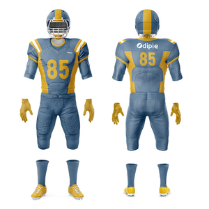 Ensemble d'uniformes de football américain flexibles, personnalisables avec le nom du joueur, vêtements de football pour les tournois et les entraînements - Product Image 1