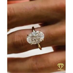 Oval Cut Moissanite <b>Ring</b> <b>Solitaire</b> Engagement <b>Ring</b> 925 Sterling <b>Silver</b> Luxury Wedding Jewelry Classic Design For Women - Product Image 5