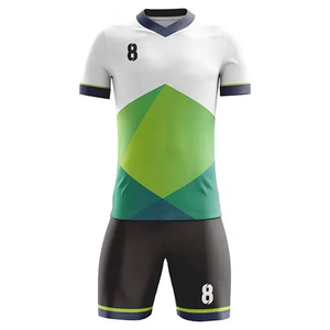 Ensemble de maillots et shorts de football personnalisés pour hommes, sublimés, blanc et noir, respirants, à séchage rapide, vêtements de sport personnalisés pour équipe, tenue de football - Product Image 6