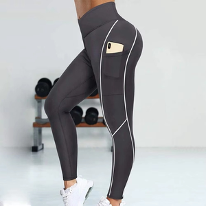 Leggings pour femmes à faible MOQ, leggings de yoga élastiques de haute qualité pour femmes, nouveaux modèles de vêtements de fitness pour femmes, service OEM. - Product Image 2