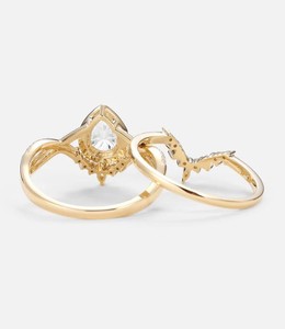 925 <b>Sterling</b> <b>Silver</b> Gold Plated Pear Cut Moissanite Luxury Prong <b>Set</b> Bridal Engagement Wedding <b>Ring</b> for Women & Unisex - Product Image 4