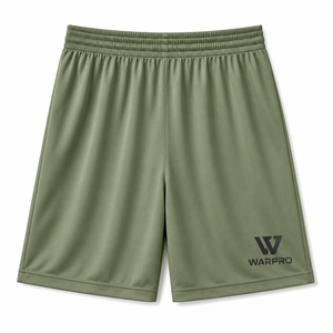 Ensemble débardeur et short sans manches unisexe WARPRO vert olive, en polyester respirant, vêtements de sport toutes saisons - Product Image 3