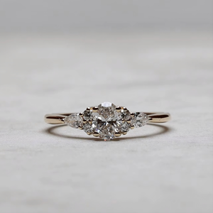 Anillo de Compromiso/Boda Vintage de Diamante Cultivado en Laboratorio IGI, Oro Amarillo de 14k, Unisex, Oro Blanco Fino, Ideal para Aniversarios y Fiestas - Product Image 1