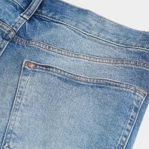 Pantalones Cortos de Mezclilla Tejidos Azules OEM para Hombre, Estilo Casual de Verano, Pierna Ancha, Desgastados, Fabricantes Personalizados, Proveedores Mayoristas de Pakistán, Exportación - Product Image 4
