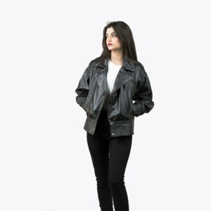 Luxury <b>Women's</b> Lambskin <b>Leather</b> <b>Jacket</b> Breathable Outdoor Winter Full Sleeve Embroidery Fitted Customizable Logo Private Label - Product Image 4