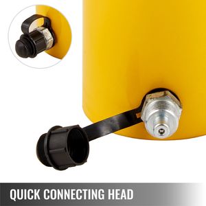 30Ton 100mm cilindro idraulico a scatto solido 4 pollici a singolo effetto portatile Jack di sollevamento industriale connettore rapido idraulico - Product Image 4