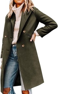 Nuevo Abrigo de Punto de Color Sólido a la Moda, Talla Grande, Largo y Estrecho, Estilo Gabardina, de Un Solo Pecho, para Oficina y Negocios - Product Image 2