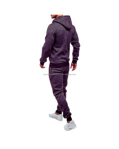 Conjunto de ropa deportiva personalizada con estilo para hombre, 2 uds., mezcla de algodón, chaqueta con cremallera, pantalones para correr, chándales reversibles para gimnasio, fabricante OEM - Product Image 6