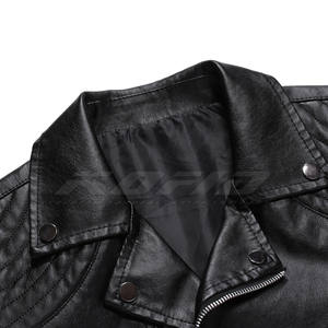 Veste en cuir pour homme, tendance, coupe ajustée, moderne, décontractée, veste de mode pour l'extérieur, veste en cuir pour homme - Product Image 3