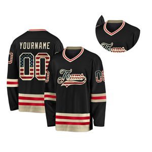Maillot de hockey sur glace USA à prix abordable, logo personnalisé, coutures durables, 100% haute qualité, prix usine, commande en gros, uniforme directement de l'usine - Product Image 3