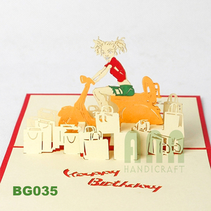 ANN HANDICRAFT BG035 Tarjeta de Felicitación Tradicional 3D Pop-up Personalizada - Origen Hanói, Barnizado Mate para Cumpleaños, Año Nuevo, San Valentín - Product Image 6