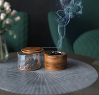Brûleur de Bakhoor Religieux Traditionnel en Bois et Acrylique – Encens de Qualité Supérieure pour la Maison – Parfum Fraise Indienne, Musc et Anis Étoilé