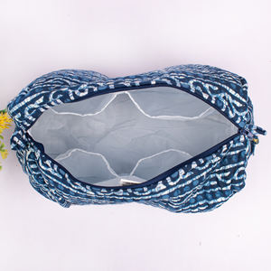 Sacs à maquillage réutilisables imprimés de style géométrique écologiques, pochette multifonctionnelle, organisateur de cosmétiques durable - Product Image 5