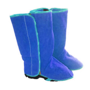 Eco-Friendly Cowhide Split Leather Industrial Safety Clothing Flame Retardant Heavy-Duty Construction Welding Shoe Cover Foot - Product Image 2