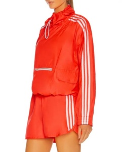 Wholesale Custom <b>Womens</b> <b>Windbreaker</b> Tracksuits Sets Zip up Nylon <b>Windbreaker</b> Short Sets - Product Image 5