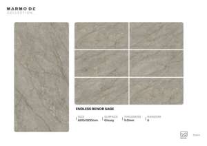 Carreaux de porcelaine brillants de luxe premium, format grand 600x1200, pour sols et murs, décoration intérieure - Product Image 3