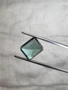Earth Mined 6.19ct Deep Teal Blue Green Tourmaline 11.5*9.9*7mm For Statement Rings - Product Image 2