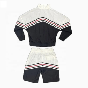 Ensemble de survêtement décontracté d'hiver pour homme, deux pièces, fermeture éclair, coupe-vent 100 % nylon, veste courte et pantalon de jogging - Product Image 6