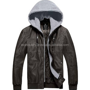 Chaqueta de cuero para hombre, moda directa de fábrica, ajustada, auténtica - Product Image 1