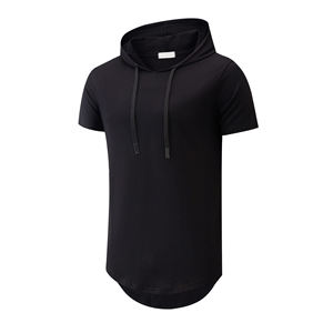 Camiseta de Manga Corta con Capucha para Hombre, Estilo Lujoso, Informal, para Verano - Product Image 1