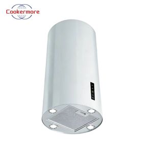 <span class=keywords><strong>Hotte</strong></span> <span class=keywords><strong>de</strong></span> <span class=keywords><strong>cuisine</strong></span> cylindrique blanche moderne à montage en îlot au plafond, avec éclairage LED à aspiration puissante, personnalisation OEM pour conception <span class=keywords><strong>de</strong></span> <span class=keywords><strong>cuisine</strong></span> ouverte - Product Image 1
