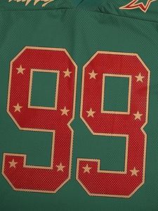 Camiseta de fútbol americano oversize de malla de manga larga para mujer con estampado 01, venta al por mayor, camiseta de práctica vintage para mujer con gráfico de malla - Product Image 4