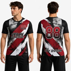 Red Striped Racing Men's T-<b>Shirts</b> <b>100</b>% <b>Polyester</b> Full Sublimated Printing Quick Dry Breathable Premium Quality <b>Shirts</b> - Product Image 1