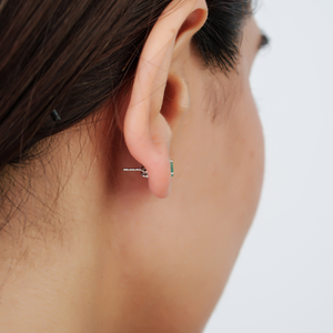 Stunning Trendy S925 Silver Oval Shape Natural <b>Emerald</b> May Birthstone Minimalist <b>Stud</b> Earrings For Women Everyday Wear - Product Image 5