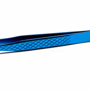 แหนบต่อขนตาแบบมืออาชีพ สีน้ำเงิน รุ่น Blue Volume Lash Tweezers ด้ามจับเพชร ทำจากสแตนเลส สำหรับต่อขนตาแบบ Volume เหมาะสำหรับร้านเสริมสวย - Product Image 2